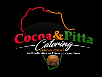 Cocoa & Pitta Catering (African Cuisine) logo design by Eliben
