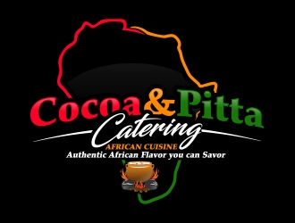 Cocoa & Pitta Catering (African Cuisine) logo design by Eliben