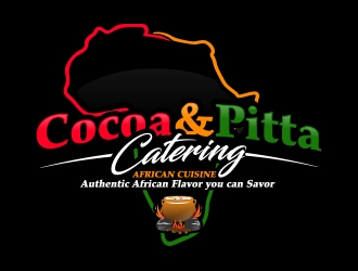 Cocoa & Pitta Catering (African Cuisine) logo design by Eliben