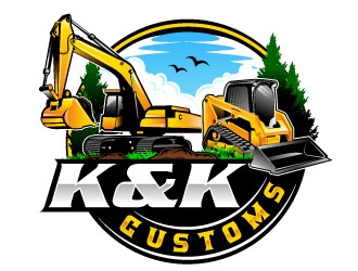 K&K Customs logo design by Suvendu