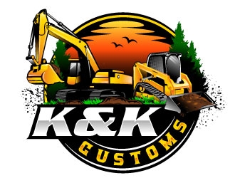 K&K Customs logo design by Suvendu