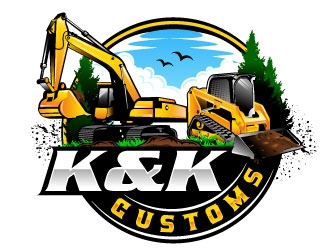 K&K Customs logo design by Suvendu