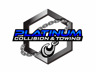 PLATINUM COLLISION & TOWING logo design by YONK