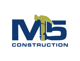 M5 Construction  logo design by Mahrein