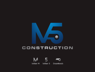 M5 Construction  logo design by hashirama
