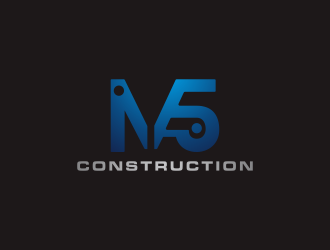 M5 Construction  logo design by hashirama