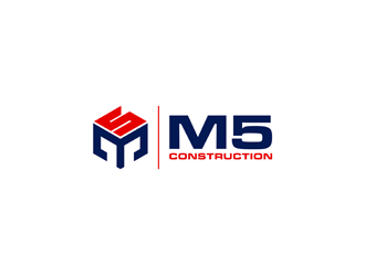 M5 Construction  logo design by alby