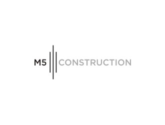 M5 Construction  logo design by sabyan
