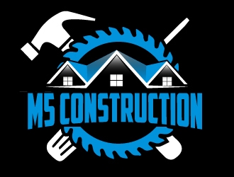 M5 Construction  logo design by AamirKhan