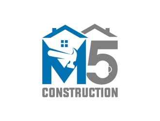 M5 Construction  logo design by MUSANG