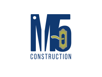 M5 Construction  logo design by Mahrein