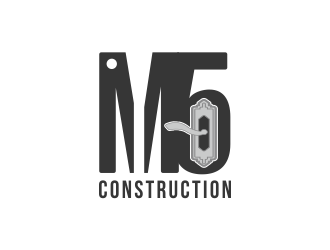 M5 Construction  logo design by Mahrein