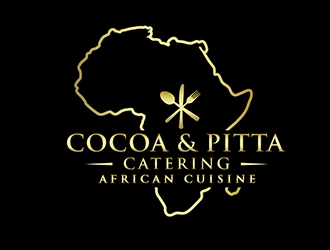 Cocoa & Pitta Catering (African Cuisine) logo design by PrimalGraphics