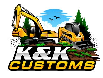 K&K Customs logo design by Suvendu