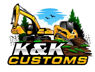 K&K Customs logo design by Suvendu