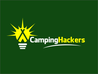 Camping Hackers logo design by serprimero