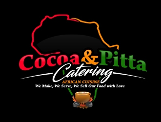 Cocoa & Pitta Catering (African Cuisine) logo design by Eliben