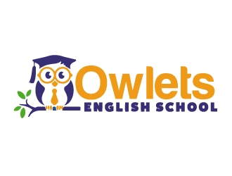 Owlets English School logo design by AamirKhan