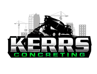 Kerrs concreting  logo design by 3Dlogos