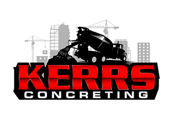 Kerrs concreting  logo design by 3Dlogos
