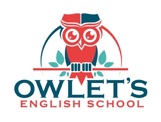 Owlets English School logo design by DreamLogoDesign