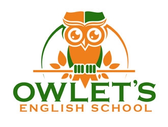 Owlets English School logo design by DreamLogoDesign