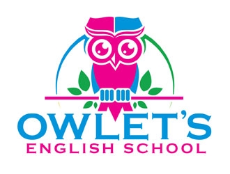 Owlets English School logo design by DreamLogoDesign