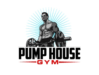 Pump House Gym logo design by AamirKhan