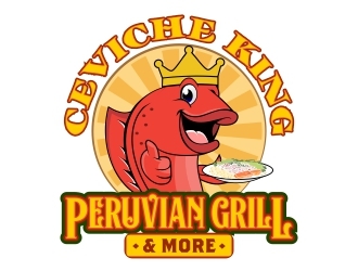 CEVICHE KING    PERUVIAN GRILL & more logo design by rizuki