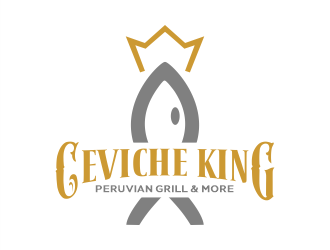 CEVICHE KING    PERUVIAN GRILL &amp; more logo design by Gwerth