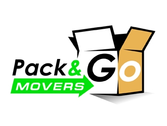 Pack & Go Movers logo design by MAXR