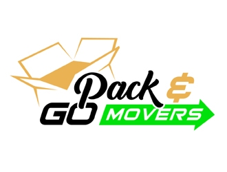 Pack & Go Movers logo design by MAXR