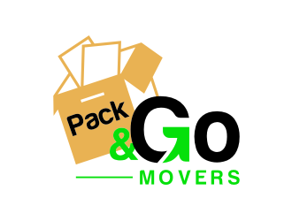 Pack & Go Movers logo design by puthreeone
