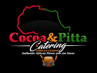 Cocoa & Pitta Catering (African Cuisine) logo design by Eliben