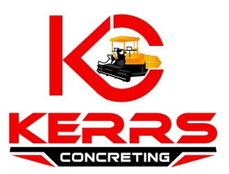 Kerrs concreting  logo design by PMG