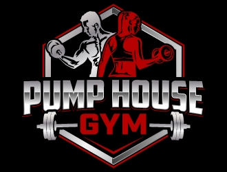 Pump House Gym logo design by jaize