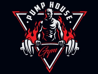 Pump House Gym logo design by REDCROW