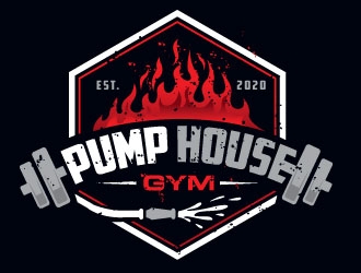 Pump House Gym logo design by REDCROW