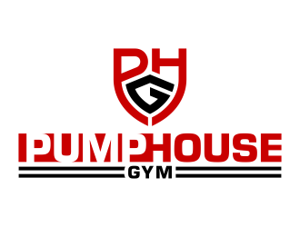 Pump House Gym logo design by FriZign