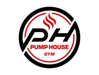 Pump House Gym logo design by FriZign
