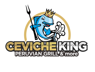 CEVICHE KING    PERUVIAN GRILL &amp; more logo design by YONK