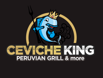 CEVICHE KING    PERUVIAN GRILL & more logo design by YONK