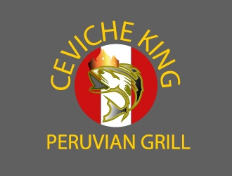 CEVICHE KING    PERUVIAN GRILL & more logo design by pilKB