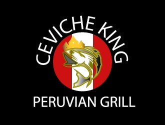 CEVICHE KING    PERUVIAN GRILL & more logo design by pilKB