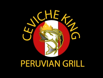 CEVICHE KING    PERUVIAN GRILL & more logo design by pilKB