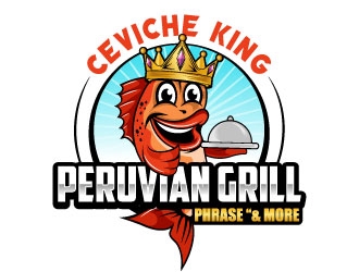 CEVICHE KING    PERUVIAN GRILL & more logo design by Suvendu