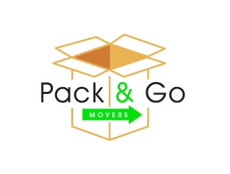 Pack & Go Movers logo design by REDCROW