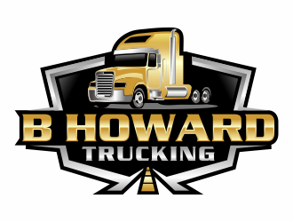 B HOWARD TRUCKING  logo design by hidro