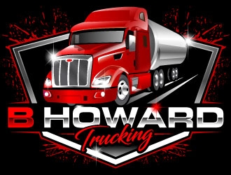 B HOWARD TRUCKING  logo design by Suvendu