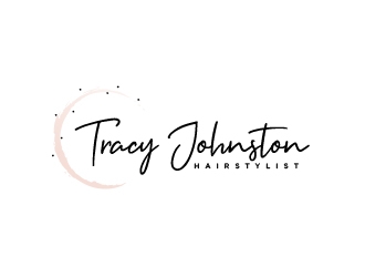 Tracy Johnston Hairstylist logo design by Lovoos